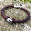 Spartan helmet leather bracelet